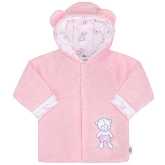 Zimní kabátek New Baby Nice Bear růžový, barva:...