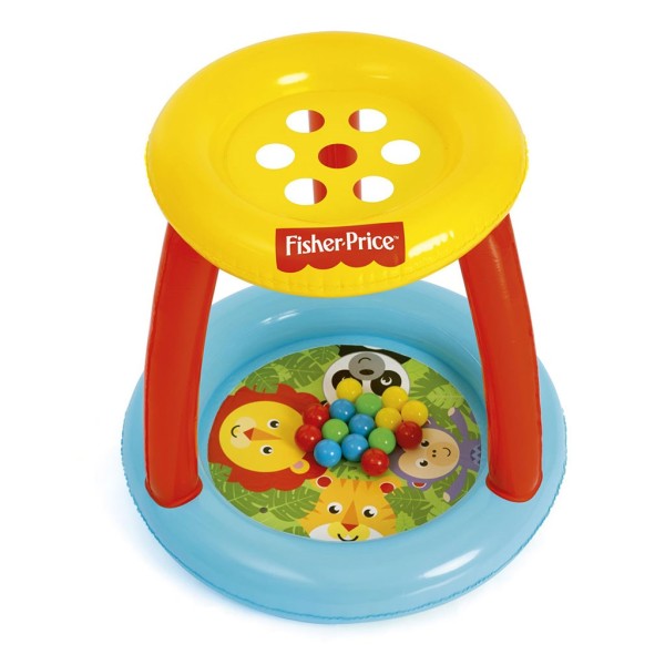 Dětské nafukovací hrací centrum s otvory pro míčky Fisher Price, barva: Multicolor