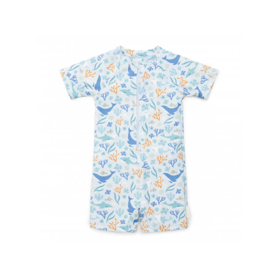 Plavky krátký rukáv Ocean Dreams Blue vel. 98 104